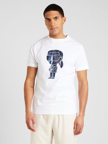 T-Shirt Karl Lagerfeld en blanc : devant