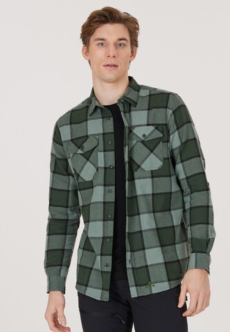 Whistler Regular fit Athletic Button Up Shirt 'Caspar' in Green: front