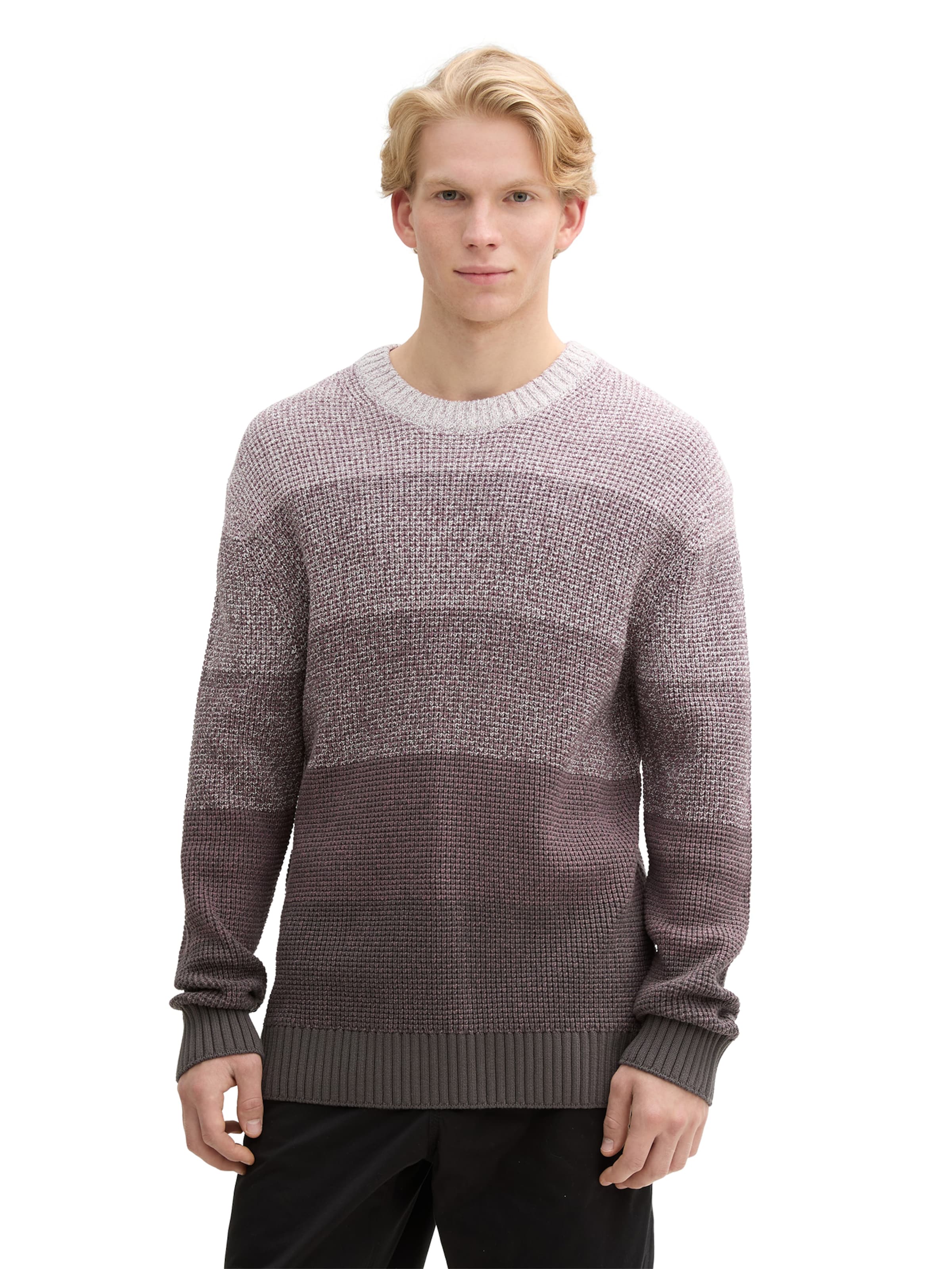 Pull-over TOM TAILOR DENIM en gris : devant