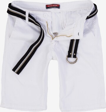 Rock Creek Regular Chino Pants in White: front