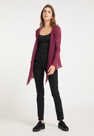 Usha Knit Cardigan in Purple