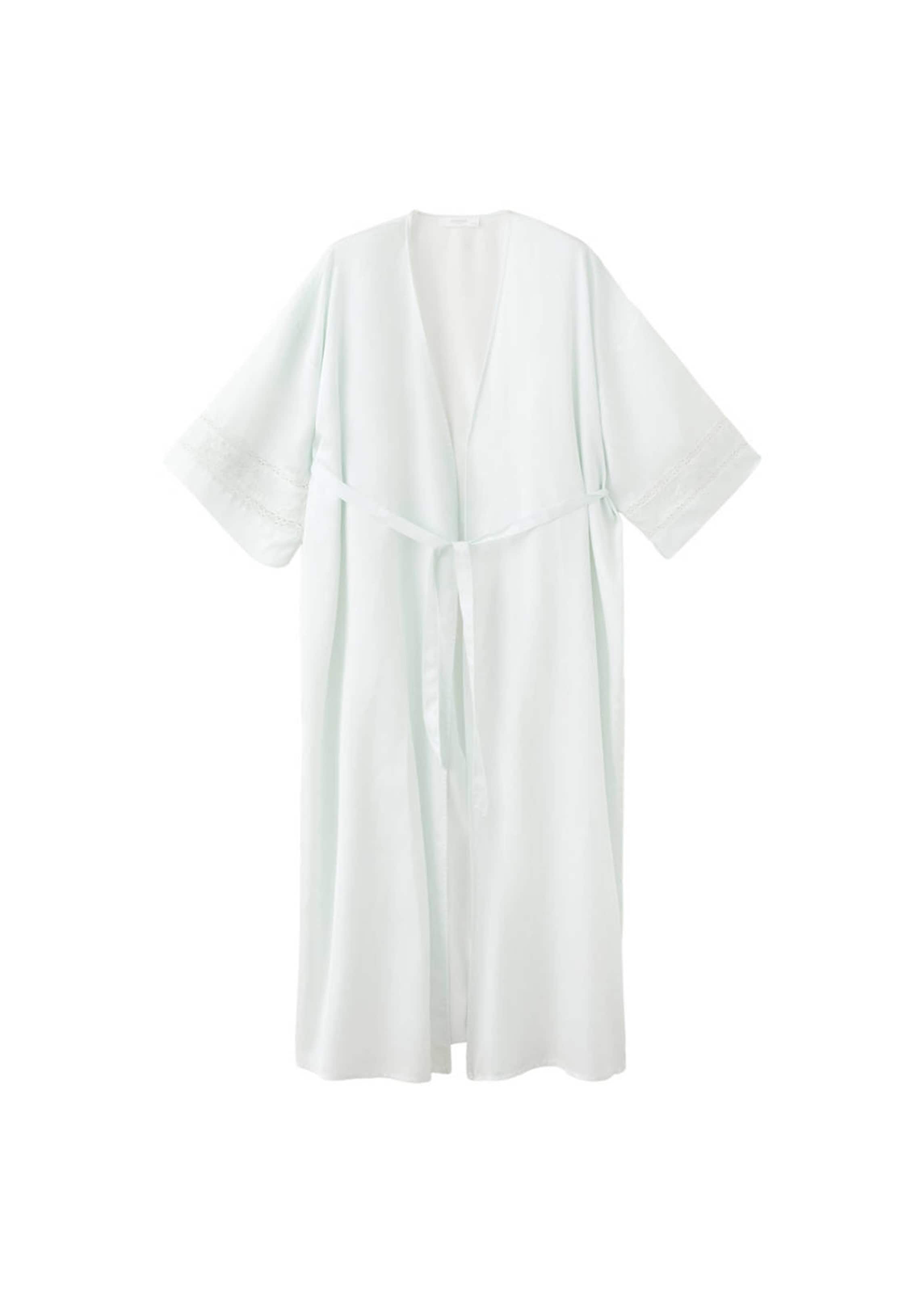 MANGO Dressing Gown 'Georgie' in Blue: front