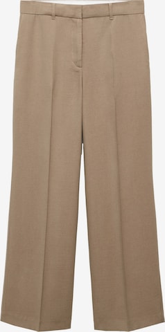 MANGO Wide Leg Bukser med fals 'Carlos' i brun: forside