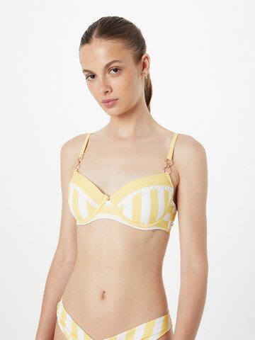 T-shirt Top per bikini di River Island in giallo: frontale