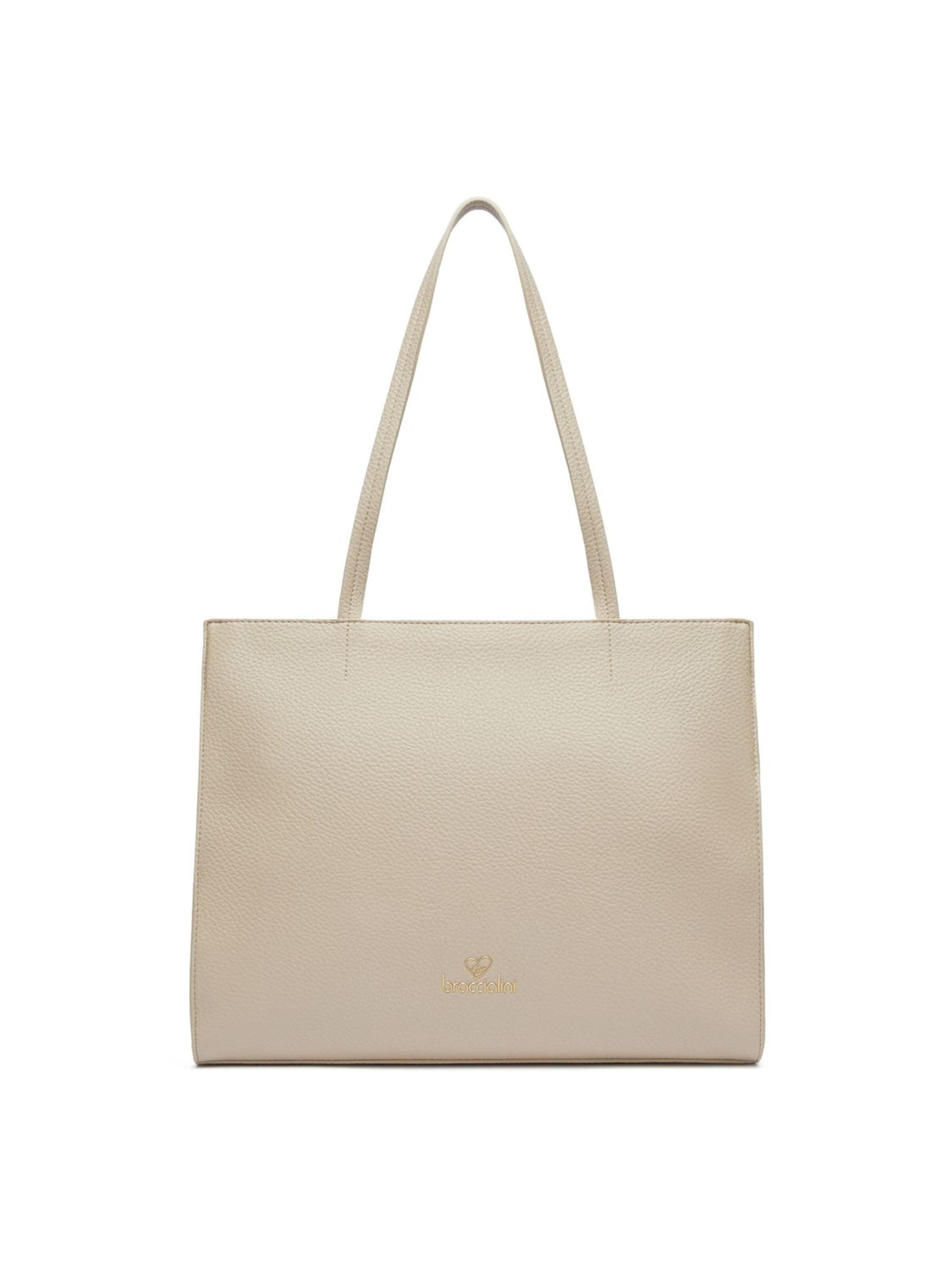 Shopper 'Meg' di Braccialini in beige: frontale