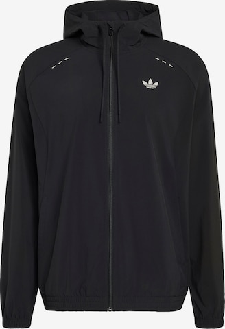 ADIDAS ORIGINALS Between-season jacket 'Trefoil Essentials' in Black: front