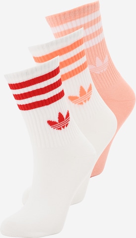 ADIDAS ORIGINALS Къси чорапи '3S' в оранжево: отпред