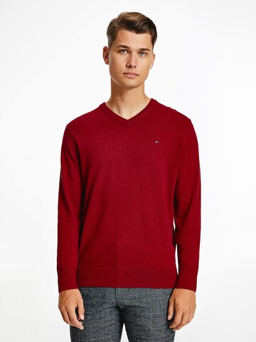 TOMMY HILFIGER Regular fit Trui in Rood: voorkant