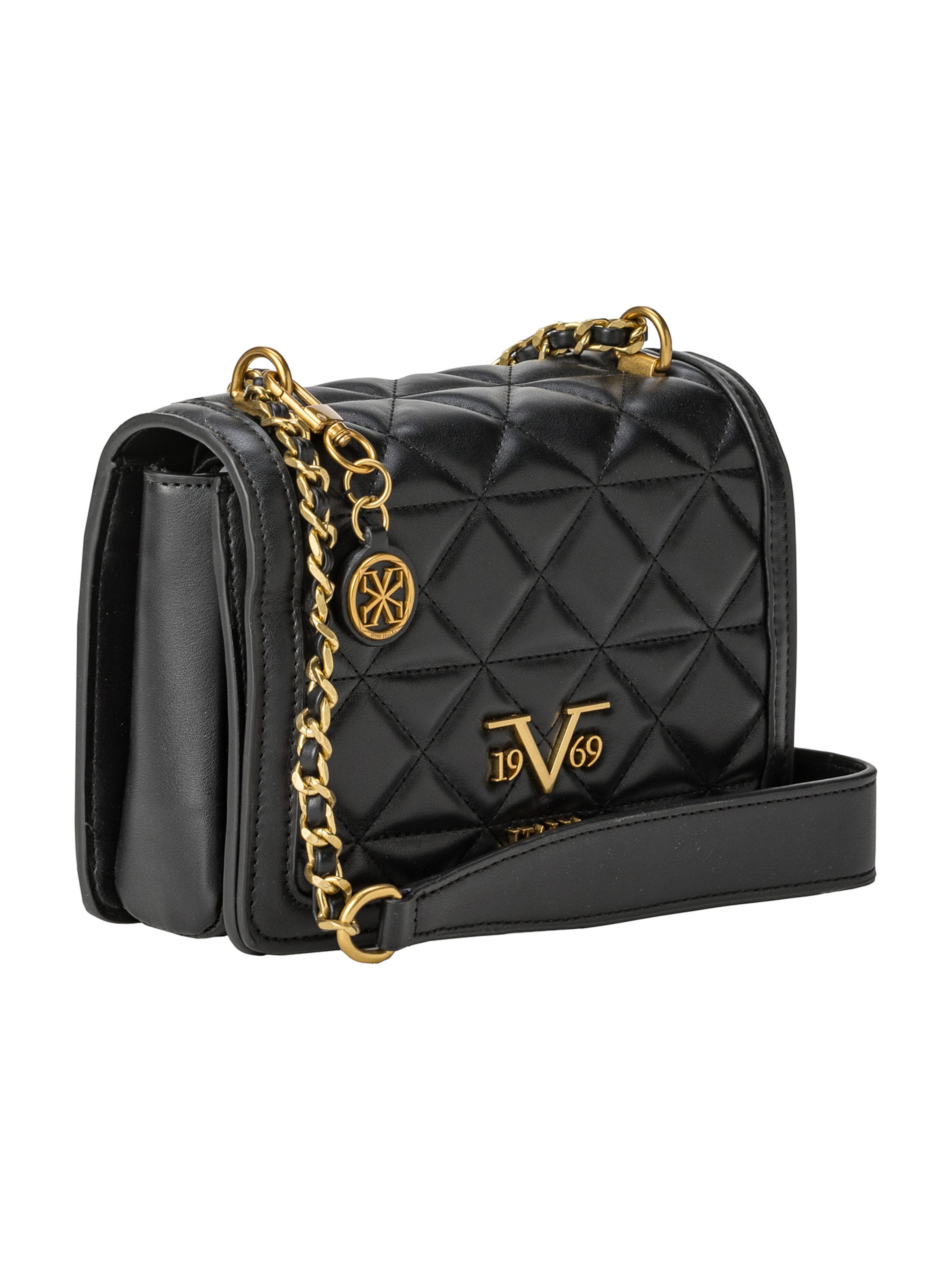 Geantă de umăr 'Gaby' de la 19V69 ITALIA pe negru