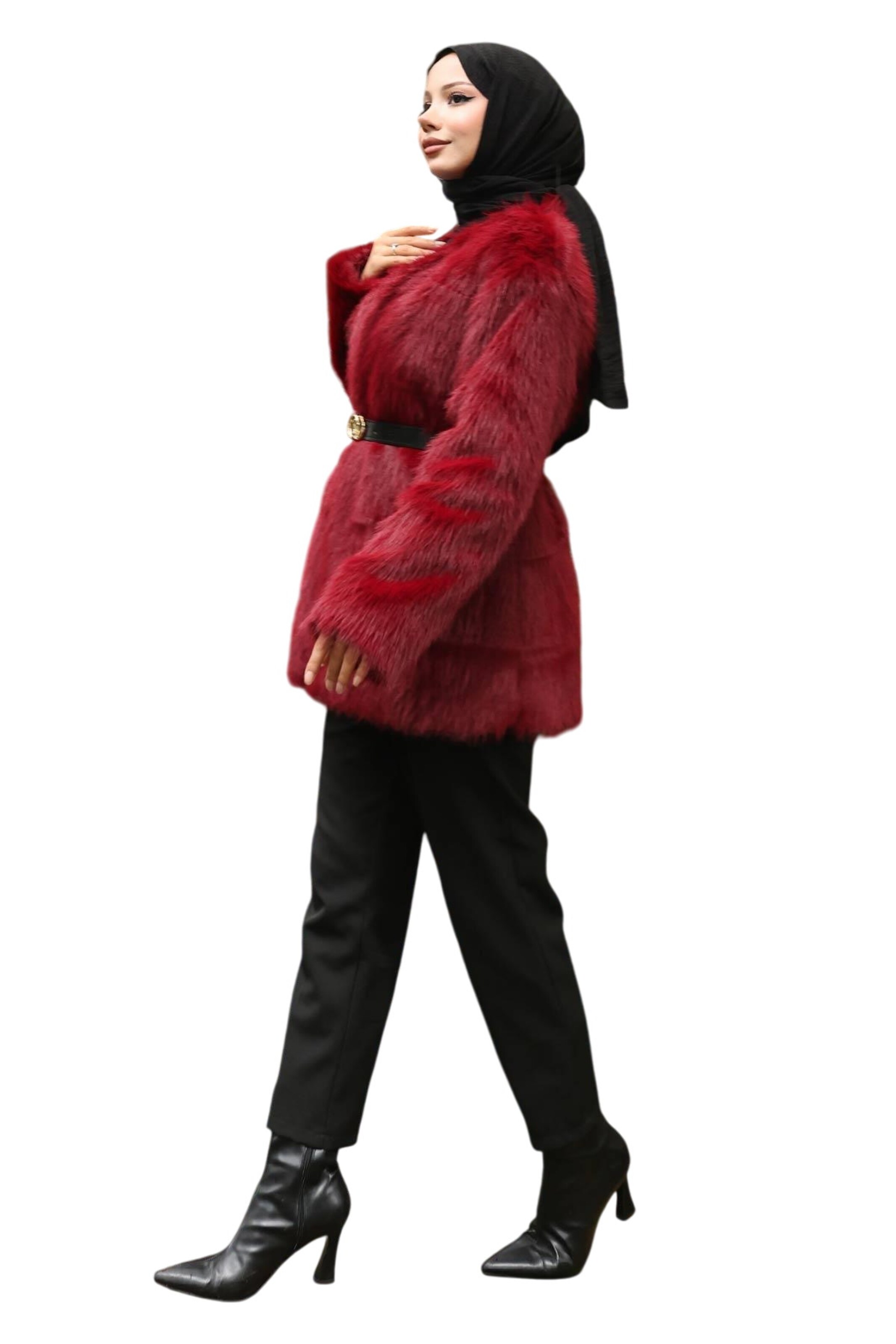 MODAMIHRAM Wintermantel in Rood