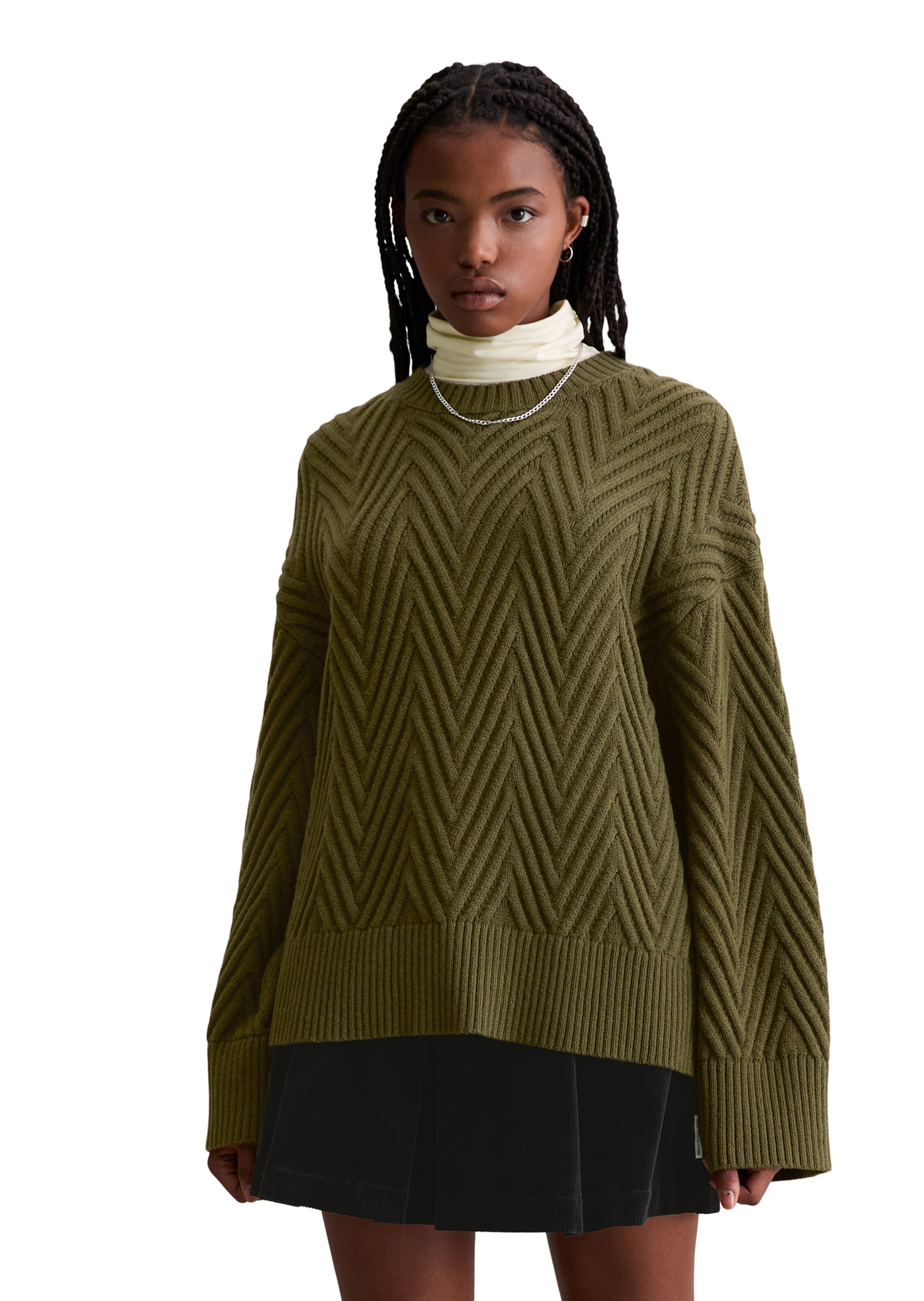 Marc O'Polo DENIM Trui in Groen: voorkant