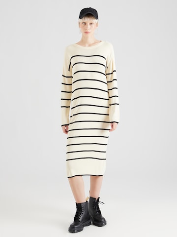 VERO MODA Knitted dress 'Joana' in Beige: front