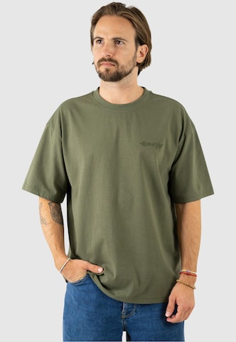 HOMEBOY Shirt 'Pencil' in Green: front