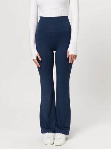 évasé Leggings 'Belle' Les Lunes en bleu : devant