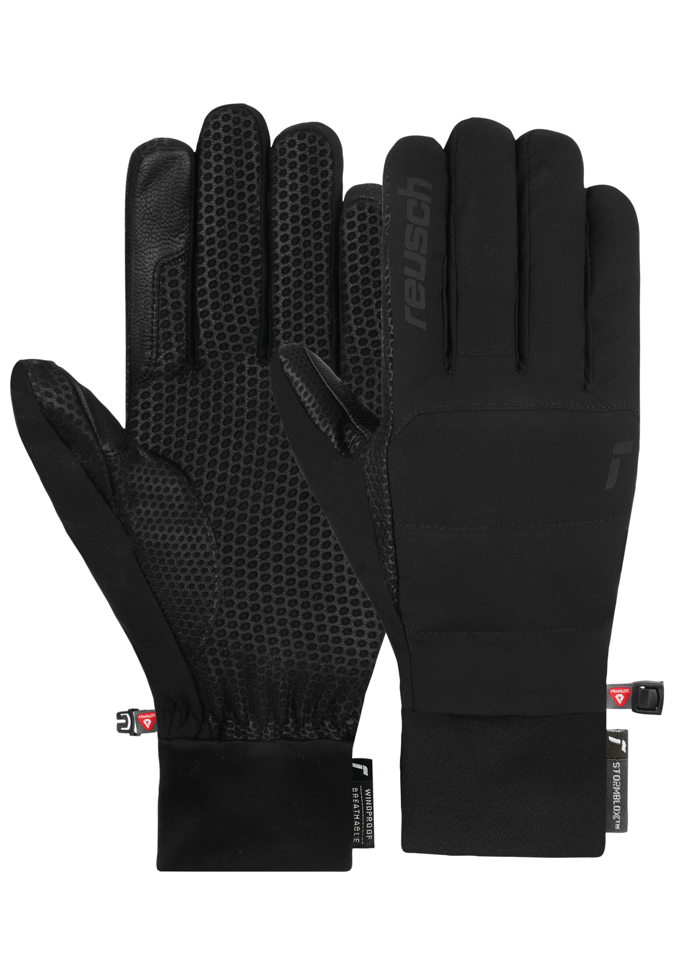 REUSCH Fingerhandschuhe 'Kavik TOUCH-TEC STORMBLOXX™' in Schwarz: Vorderseite