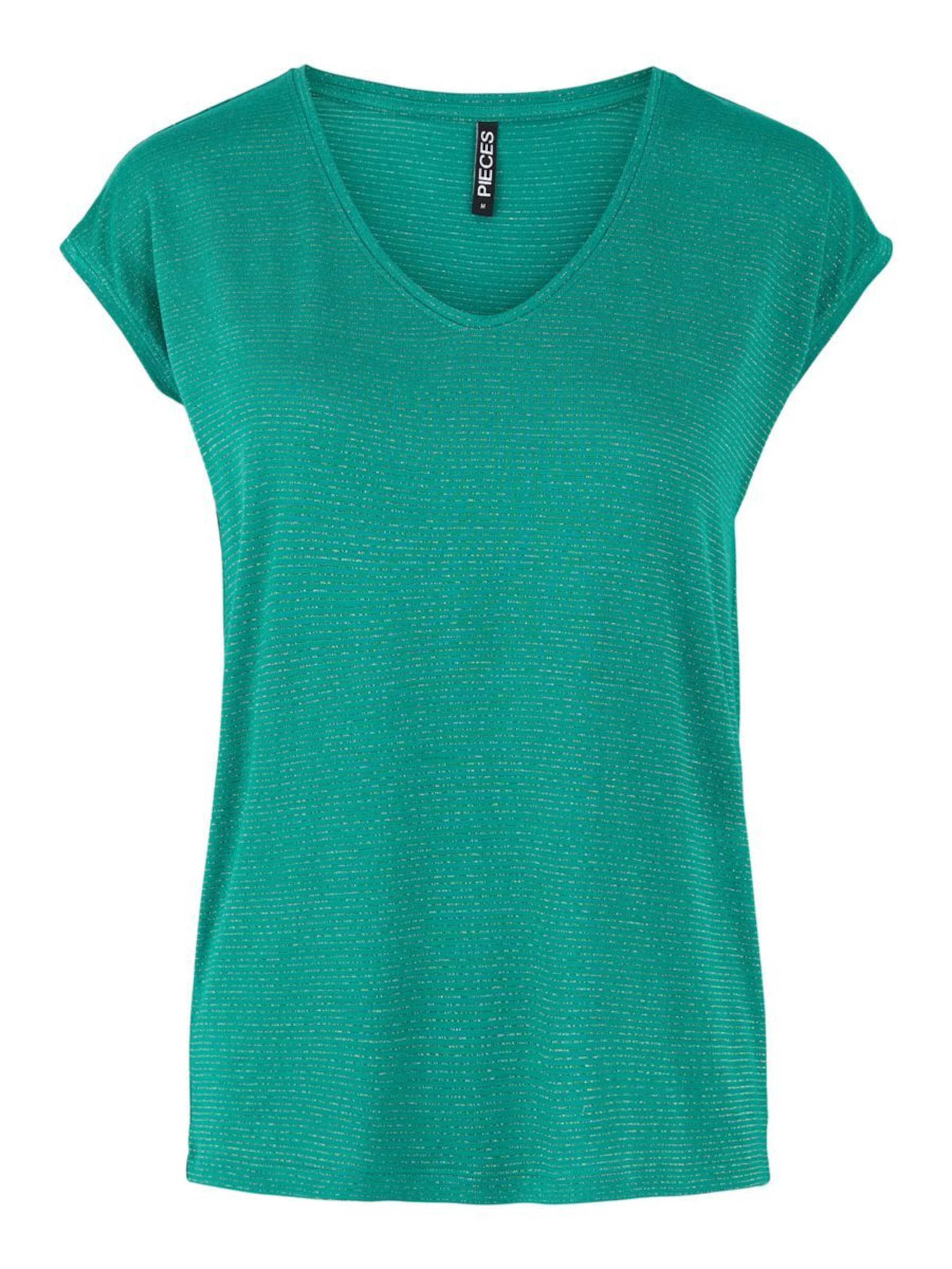 PIECES Shirt 'Billo' in Green: front