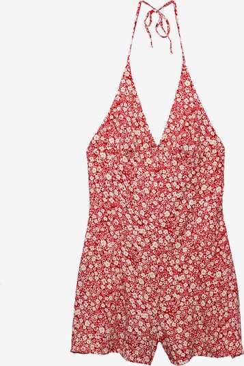 Pull&Bear Haalari koossa XS värissä karpalo / valkoinen, Tuotenäkymä