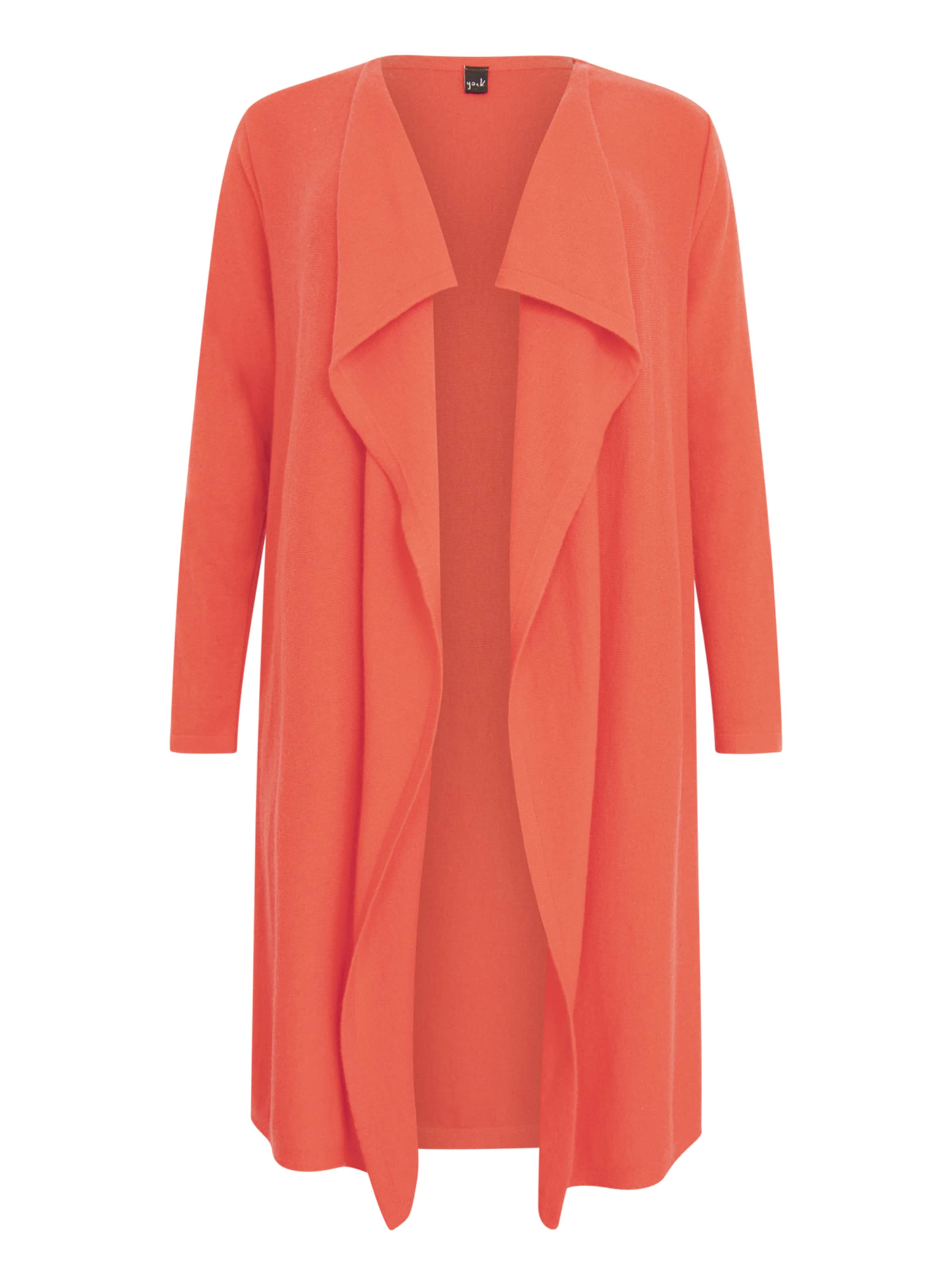 YOEK Gebreid vest in Oranje: voorkant