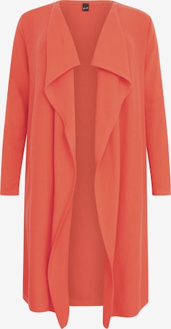 Yoek Knit Cardigan in Orange: front