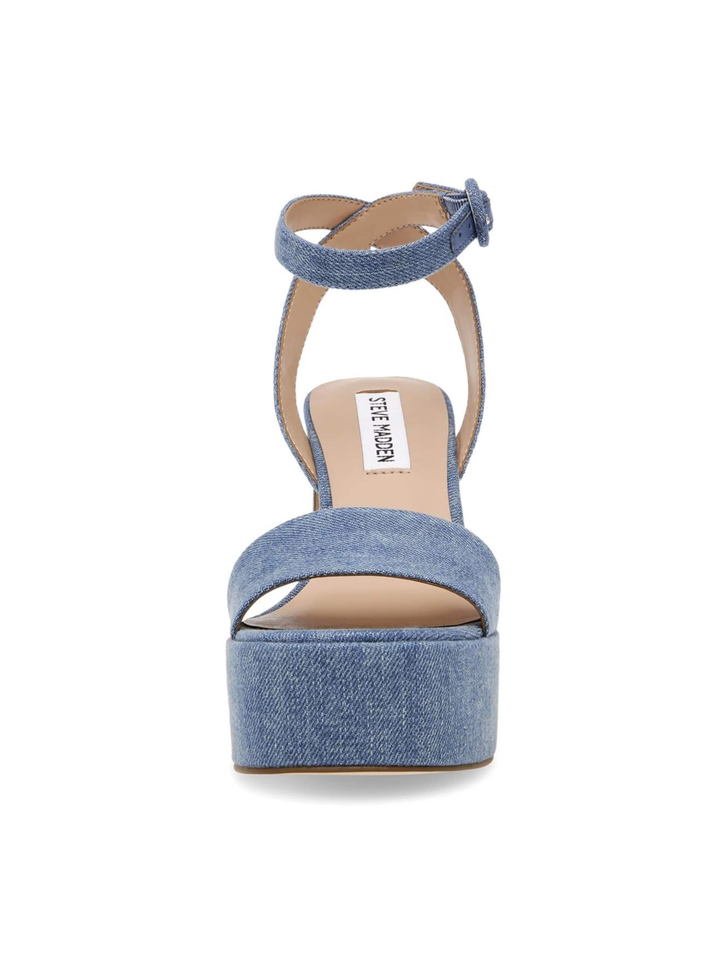 Sandalo 'Paysin Blue Denim Fabric Sandals' di STEVE MADDEN in blu