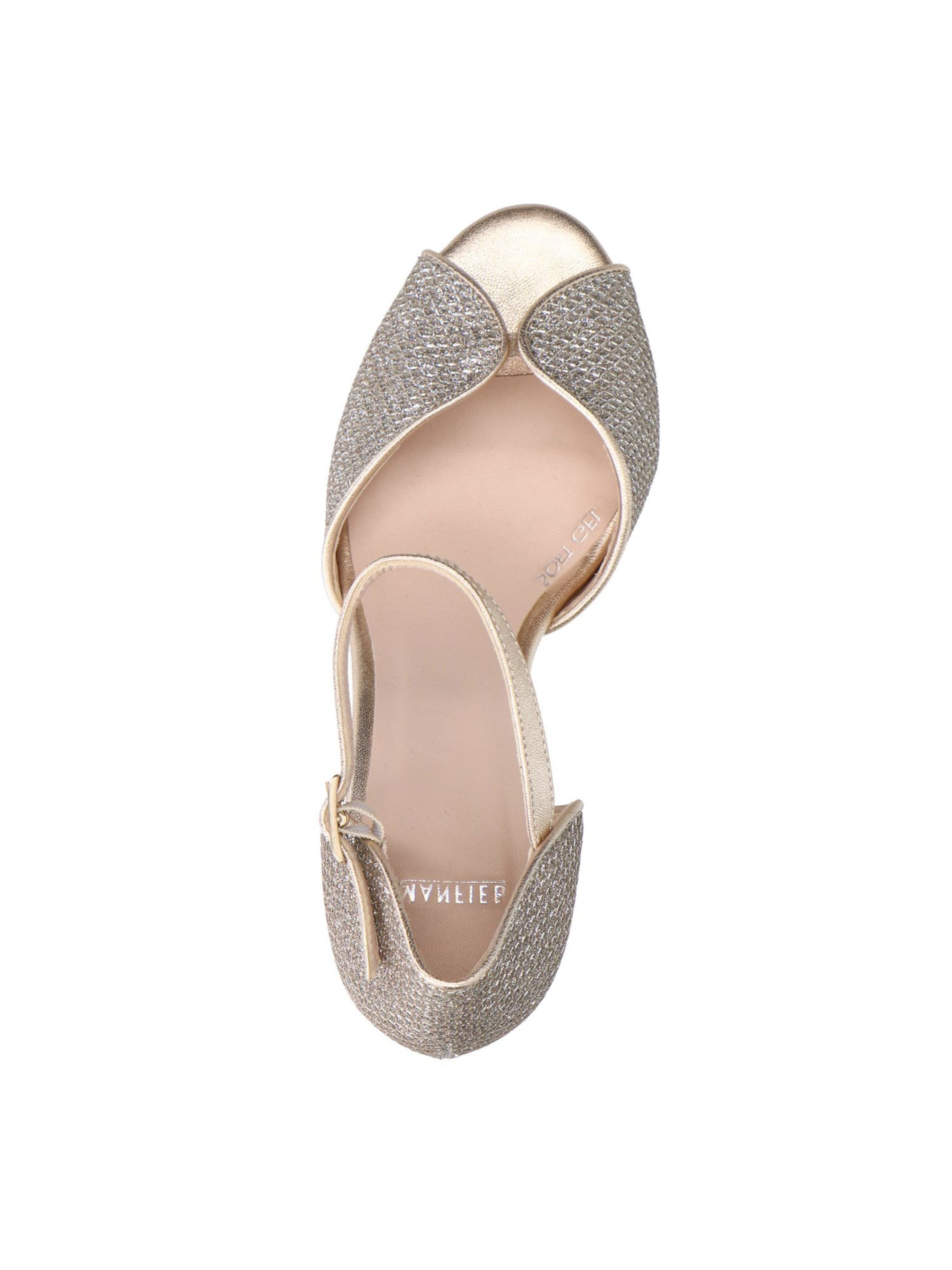 MANFIELD Strap Sandals in Gold