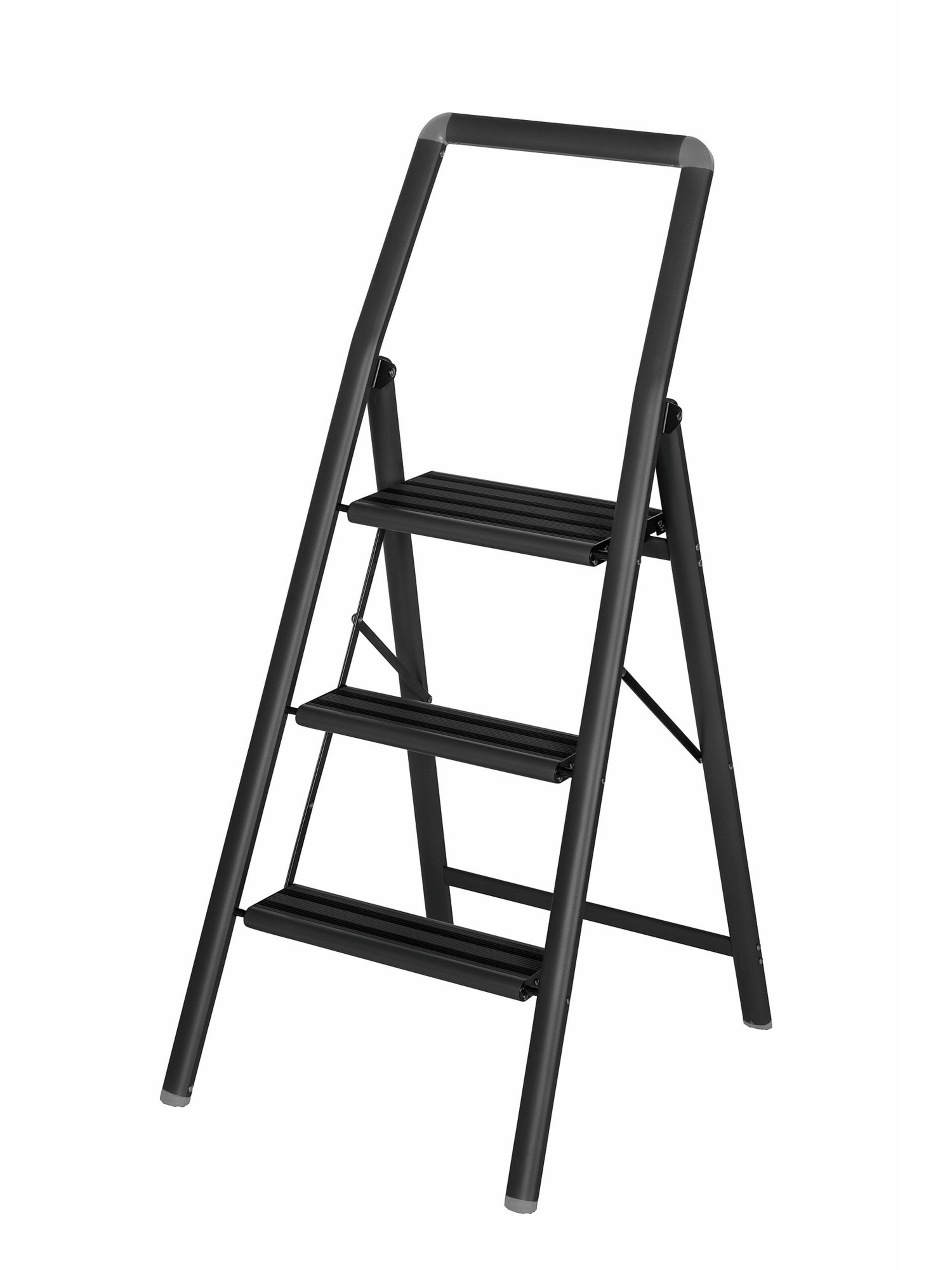 Wenko Trittleiter in Schwarz: Vorderseite