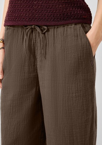 QS Wide leg Broek in Bruin