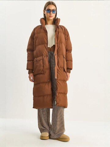 Bianco Lucci Winter Coat in Brown