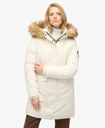 Parka d’hiver 'Everest' Superdry en blanc : devant