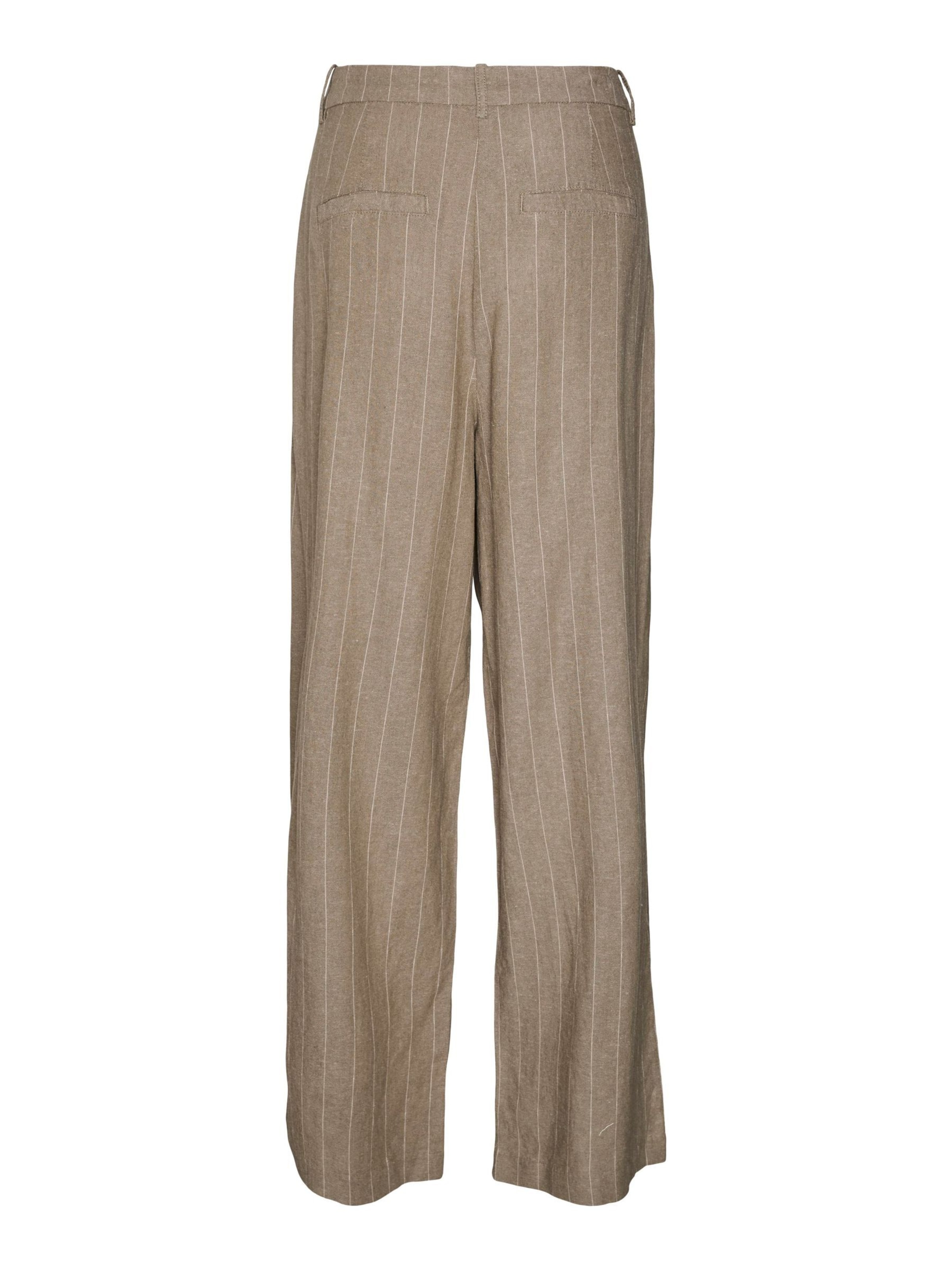 VERO MODA Wide leg Pantalon 'VMMindy' in Bruin