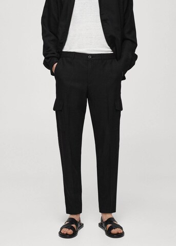MANGO MAN Slimfit Hose in Schwarz: Vorderseite