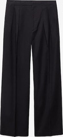 MANGO Zvonové kalhoty Kalhoty se sklady v pase 'LAGO' – černá: přední strana