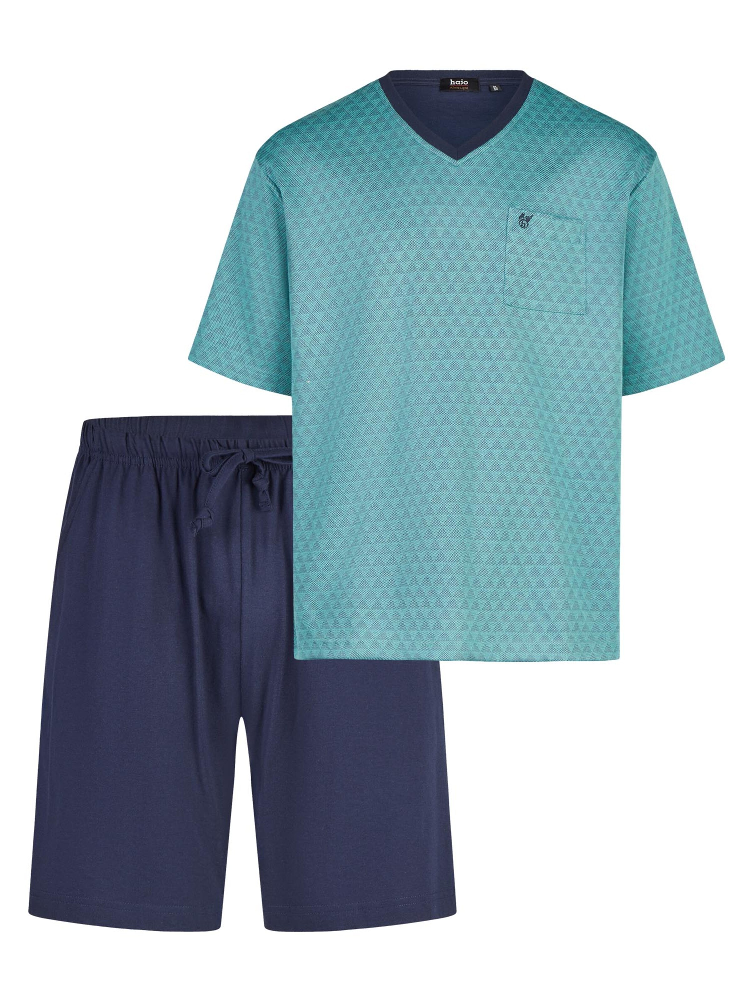 Pyjama court 'Klima Light' HAJO en bleu : devant