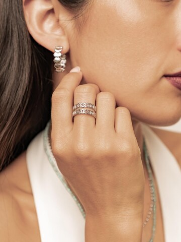 Hey Happiness Ring 'Double Chain'‌‌ in Silber
