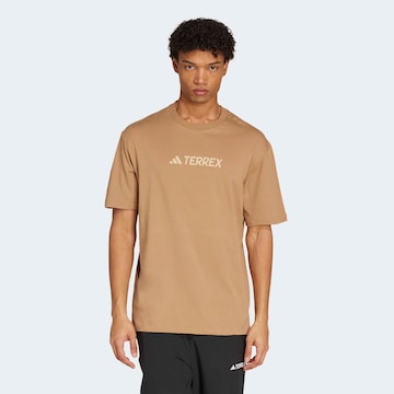 ADIDAS TERREX Performance Shirt in Brown: front