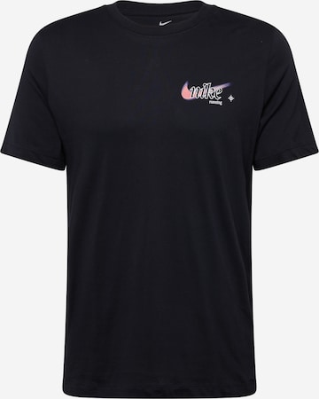 Tricou funcțional de la NIKE pe negru: față