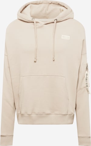 ALPHA INDUSTRIES Sweatshirt in Beige: front