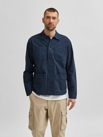 SELECTED HOMME - Comfort Fit Camisa em azul: frente