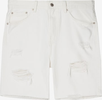 Bershka Loosefit Farkut värissä valkoinen: etupuoli