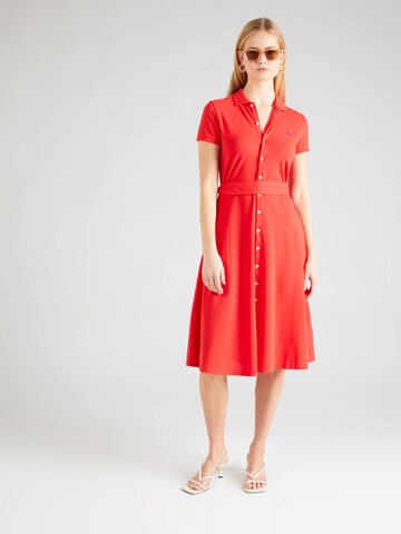 Polo Ralph Lauren Blousejurk in Rood: voorkant