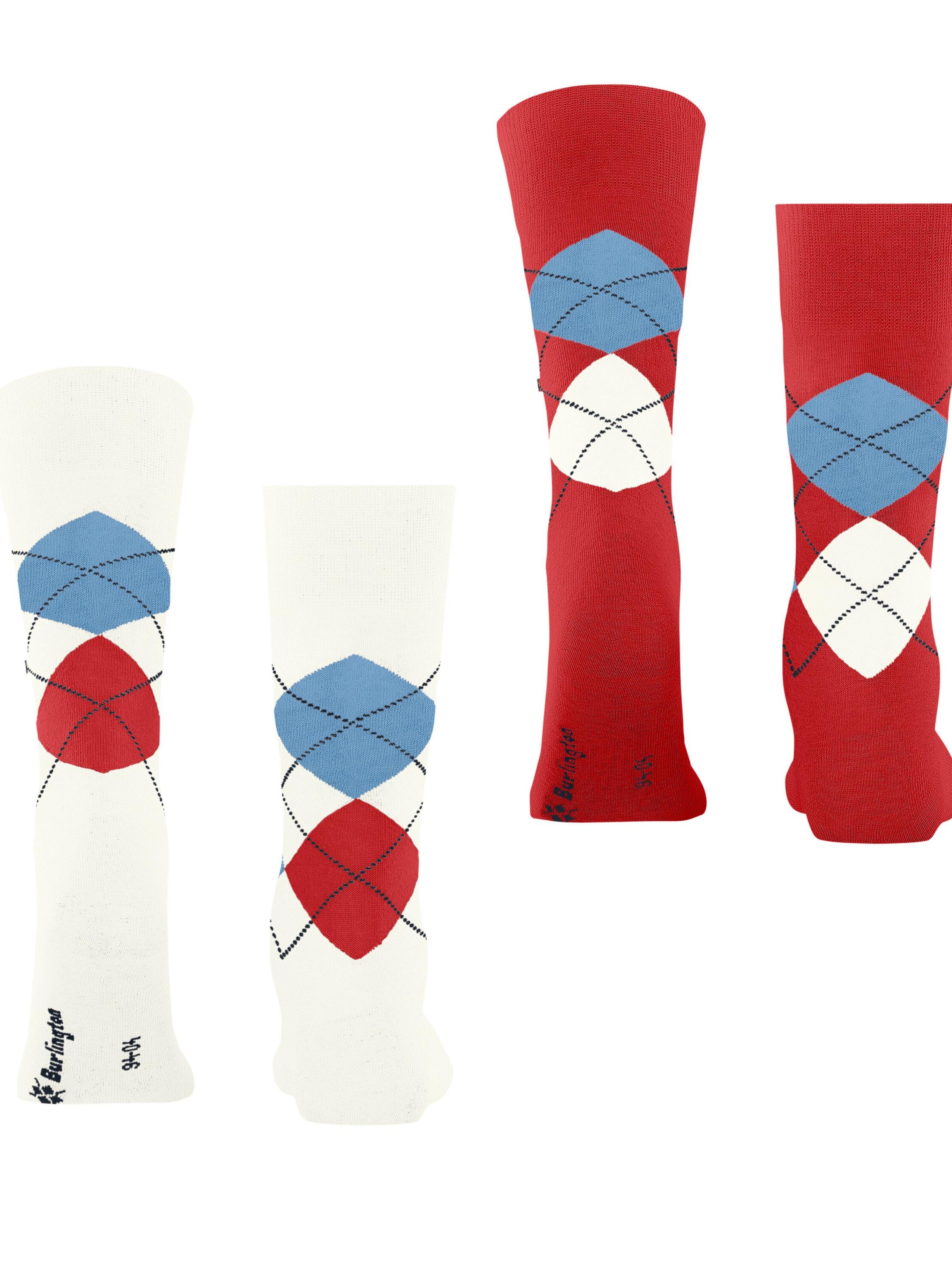 BURLINGTON Socks 'Everyday Argyle' in White
