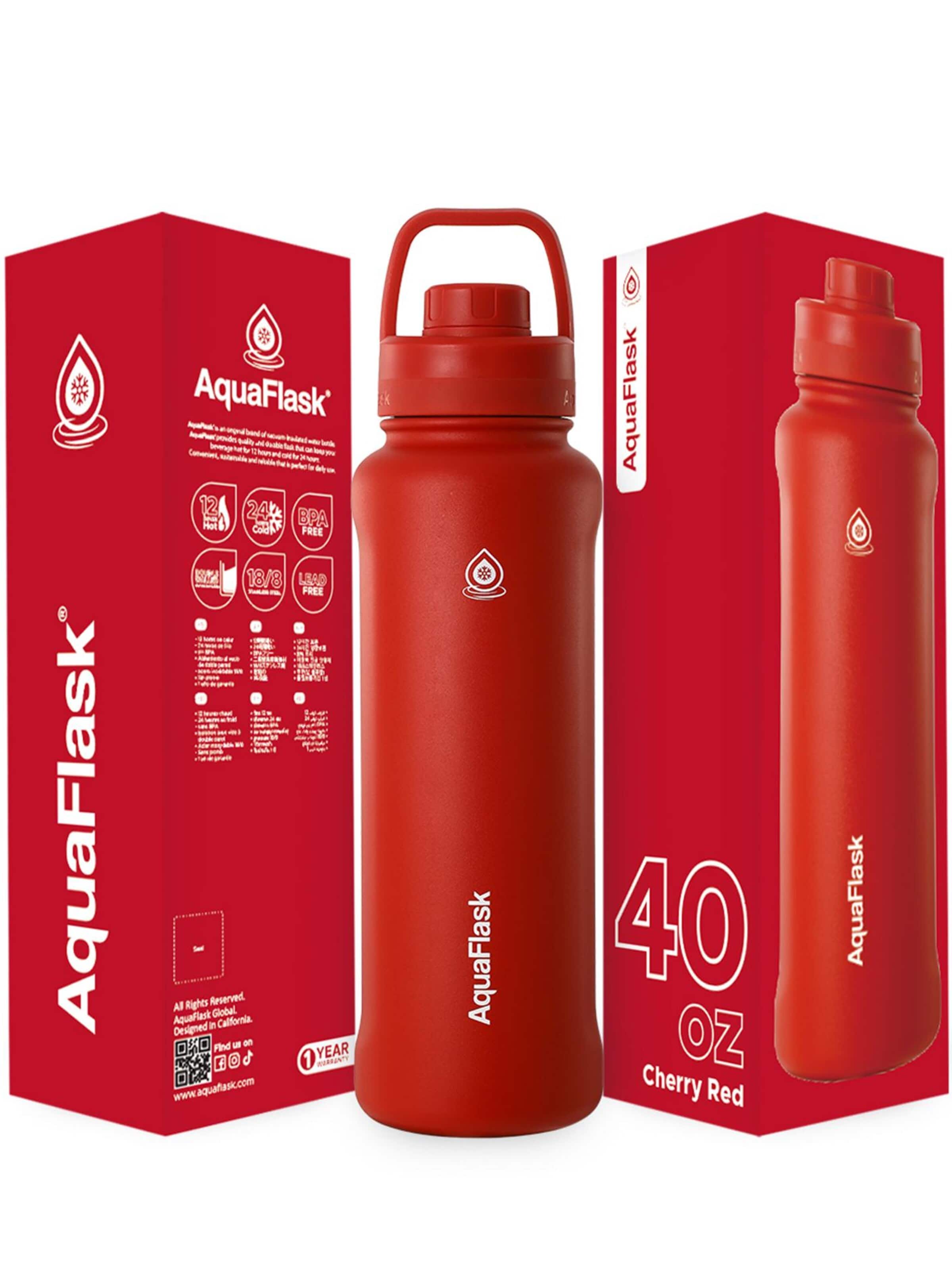 AquaFlask Láhev na vodu 'AquaFlask Termoláhev REGULAR+ 1,18l' – červená