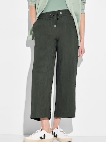 CECIL Wide leg Trousers 'Neele' in Green: front