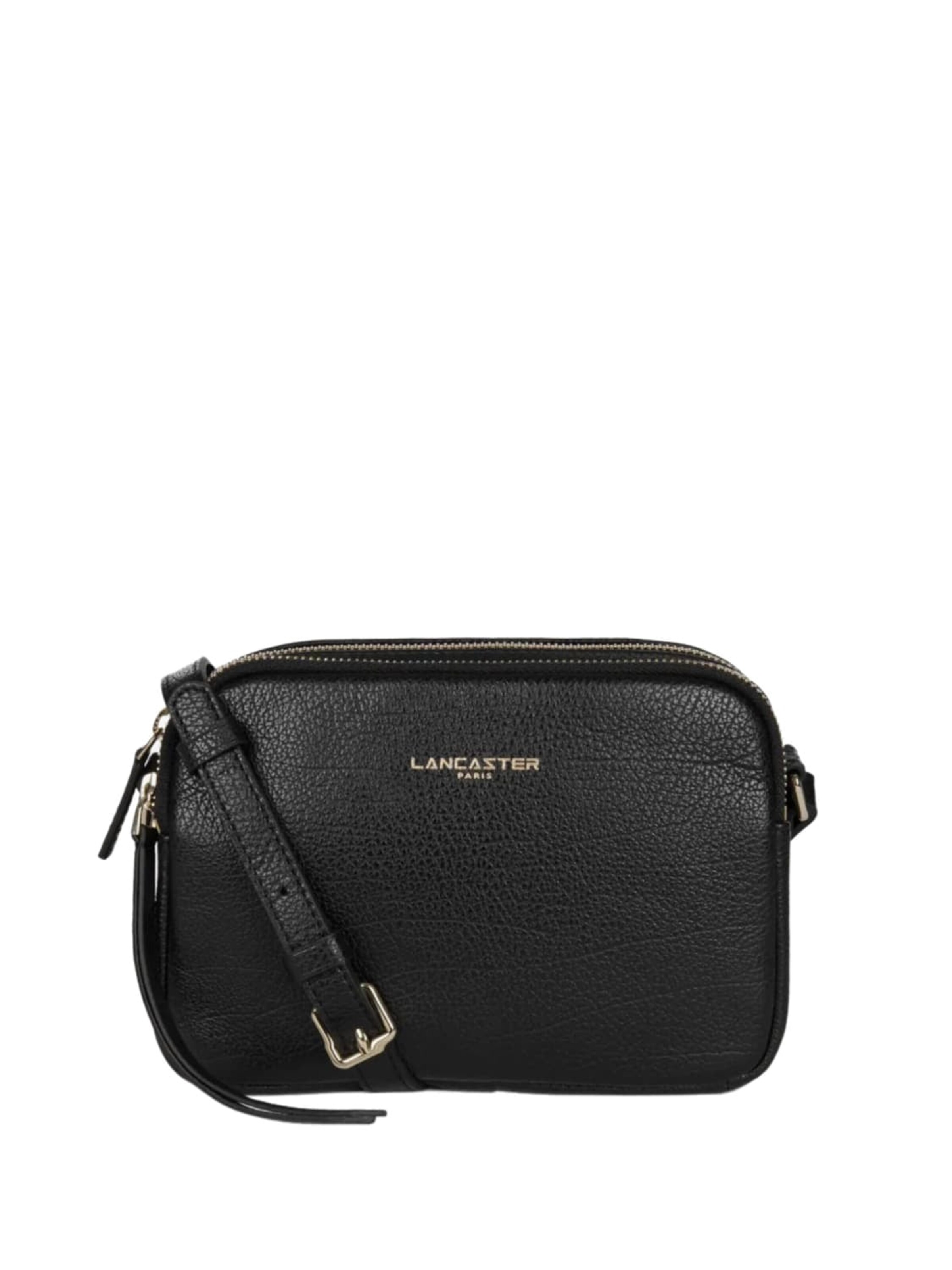 LANCASTER Paris Axelremsväska 'Lancaster Sac trotteur Dune Noir' i svart: framsida