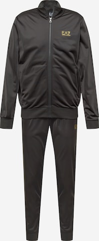 EA7 Emporio Armani Jogginganzug in Schwarz: predná strana