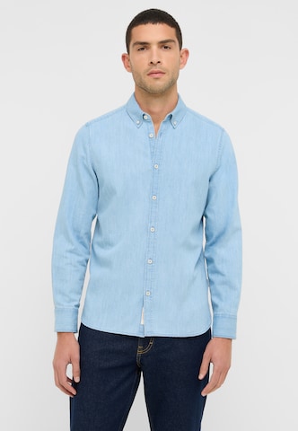 MUSTANG Comfort fit Button Up Shirt ' Style Cullman ' in Blue: front