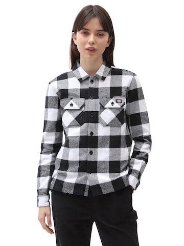 DICKIES Blouse 'NEW SACRAMENTO' in Zwart: voorkant