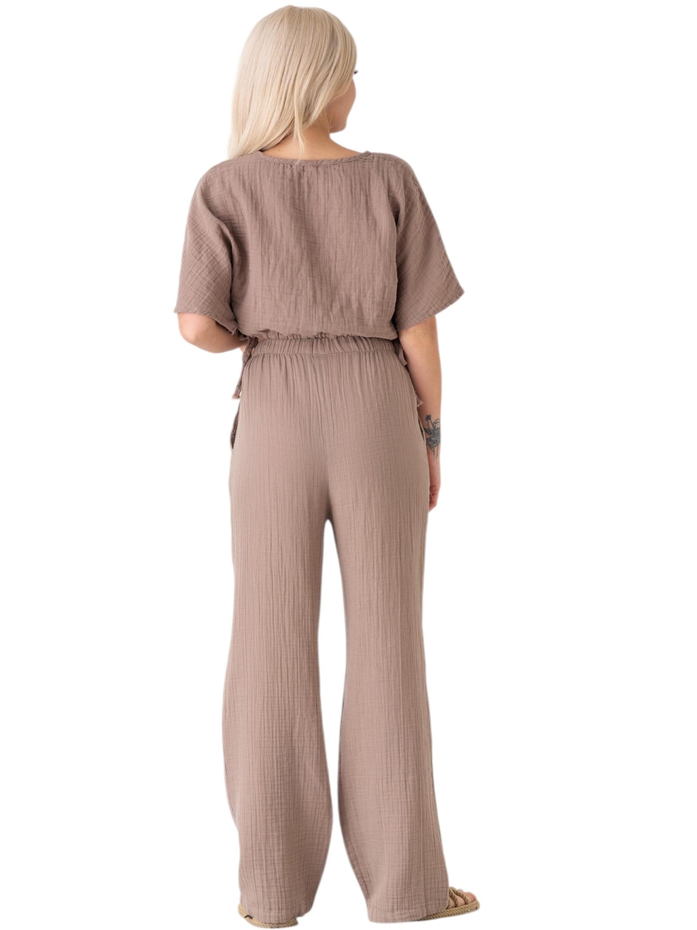WENOR Wide Leg Hose 'Eleni'‌‌‌‌ in Beige