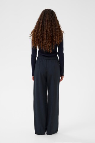 SOAKED IN LUXURY Wide leg Bandplooibroek 'SLLilu Eureka' in Blauw