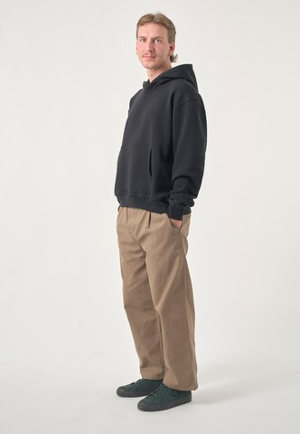 Cleptomanicx Kapuzenpullover 'Boxy Hooded Ligull Boxy Crop' in Schwarz